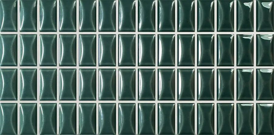 3D Bars Bevel Emerald Gloss 12.5X25