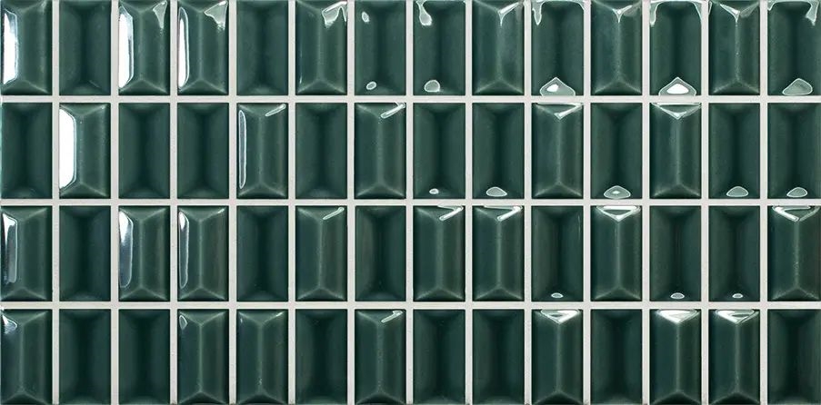 3D Bars Diamond Emerald Gloss 12.5X25