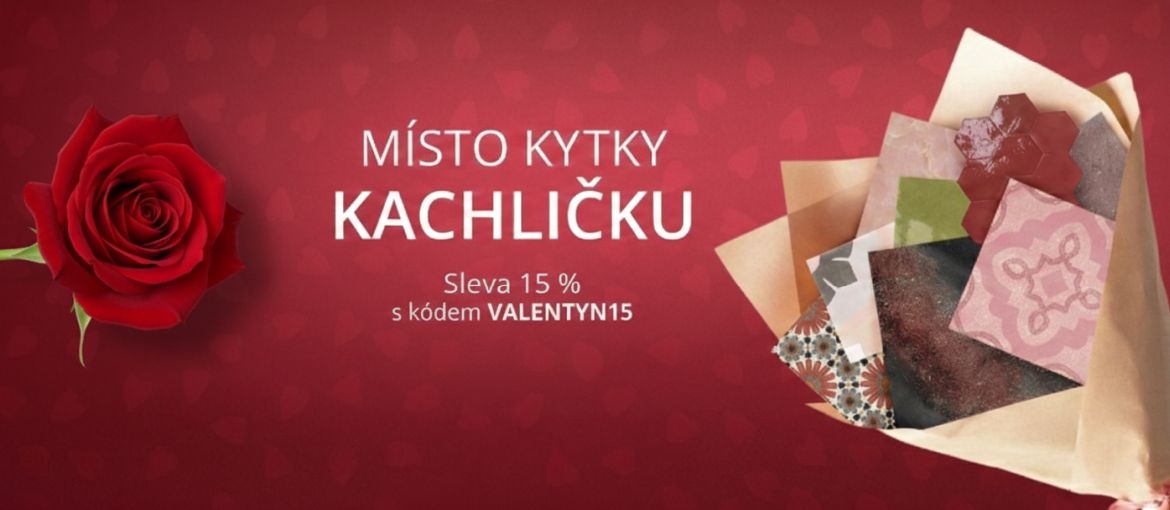 Valentýn - místo kytky kachličku