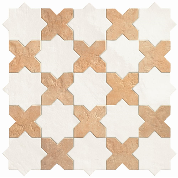 Argile Star Bianco 18x18