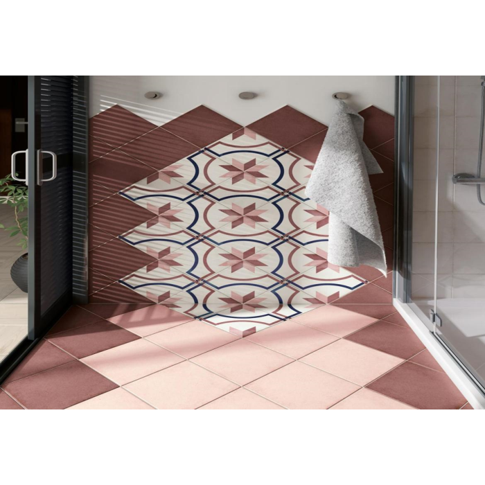 Art Nouveau Woad Blue 20x20