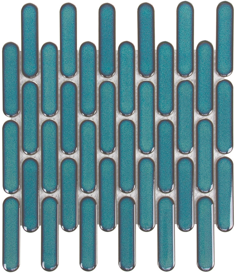 Azur Blue Glossy Oval 30X30