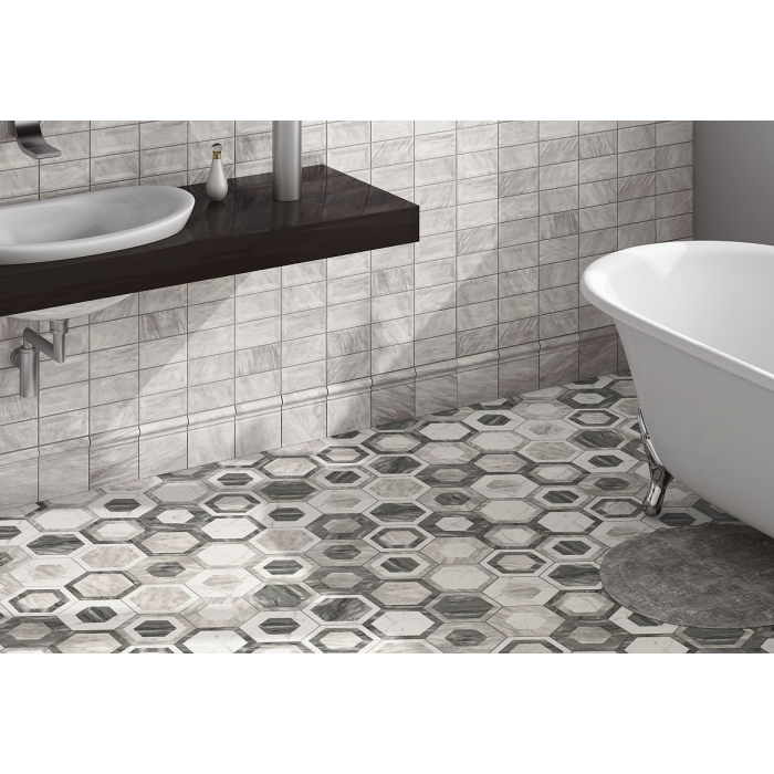 Bardiglio Hexagon Dark 17,5x20