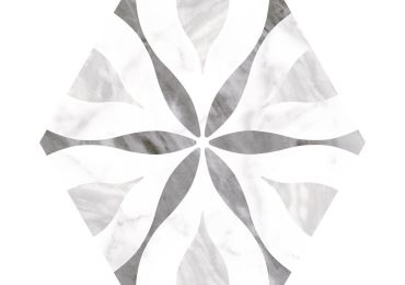 Bardiglio Hexagon Flower 20x17,5