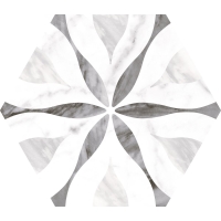 Bardiglio Hexagon Flower 20x17,5