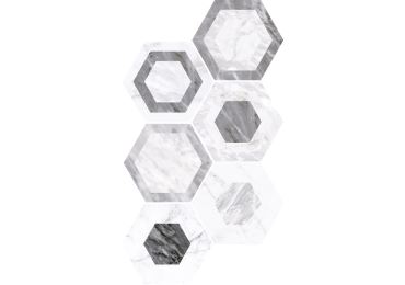 Bardiglio Hexagon Geo 17,5x20