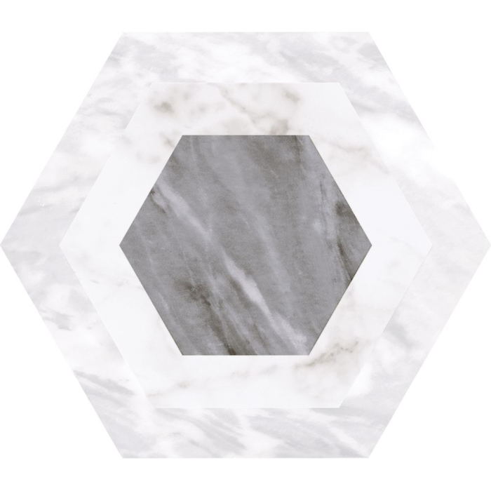 Bardiglio Hexagon Geo 17,5x20