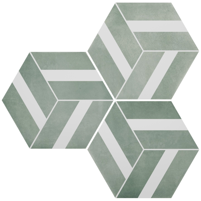 Bari Aqua Hex 23X27