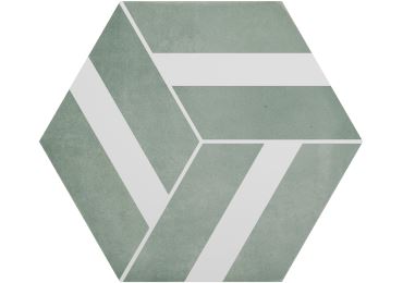 Bari Aqua Hex 23X27