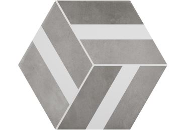 Bari Grey Hex 23X27
