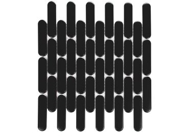 Black Mat Oval 30X30