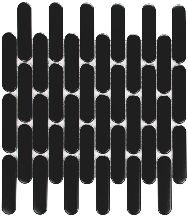 Black Mat Oval 30X30