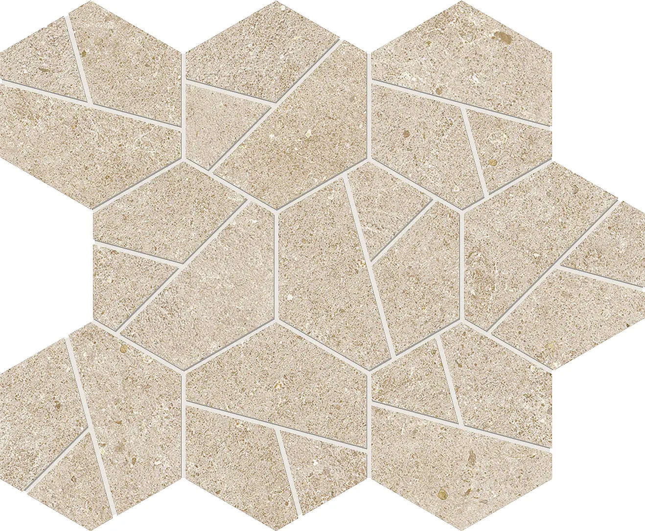 Boost Stone Cream Mosaico Hex 25×28,5
