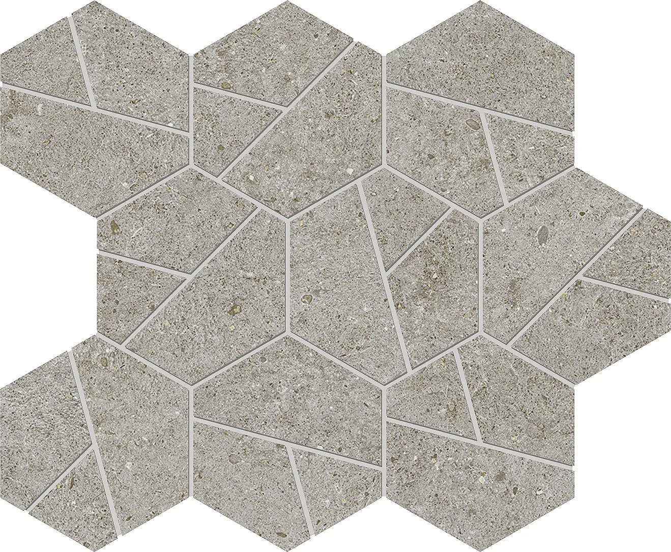 Boost Stone Grey Mosaico Hex 25×28,5