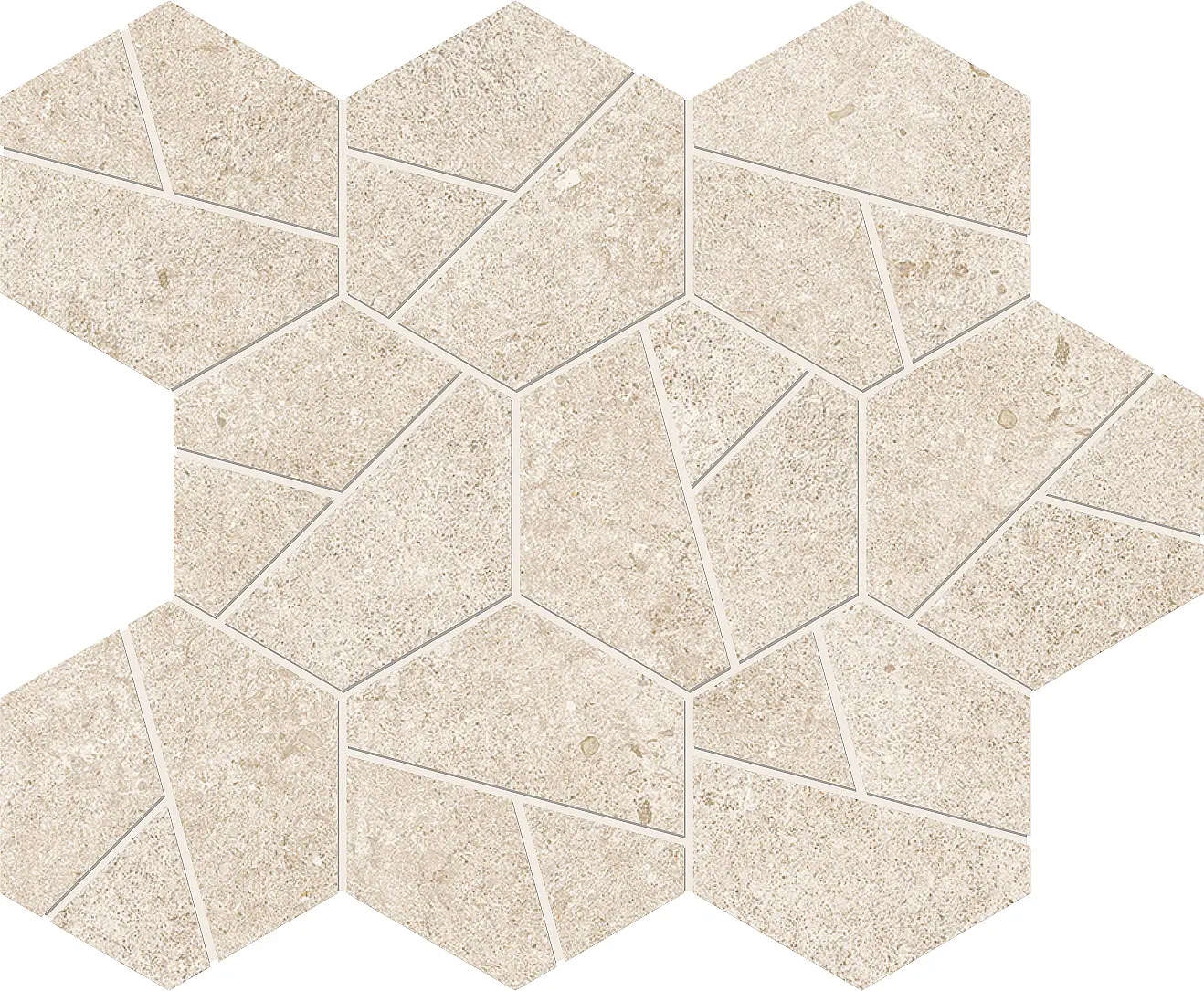 Boost Stone Ivory Mosaico Hex 25×28,5