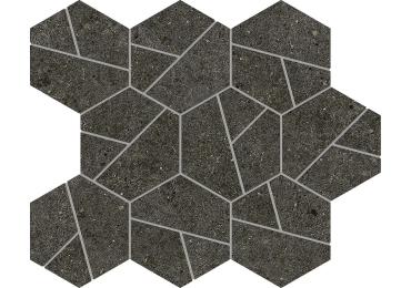 Boost Stone Tarmac Mosaico Hex 25×28,5