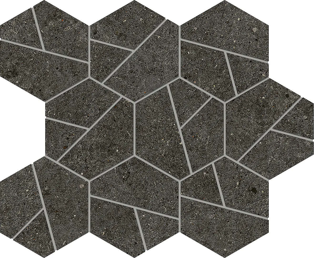 Boost Stone Tarmac Mosaico Hex 25×28,5