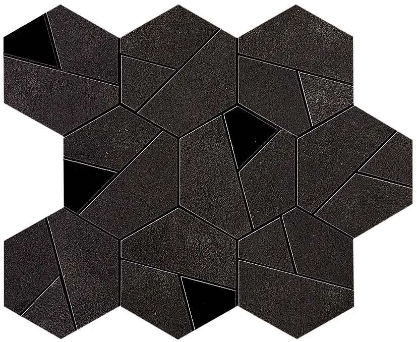 Boost Tarmac Mosaico Hex Black 25×28,5