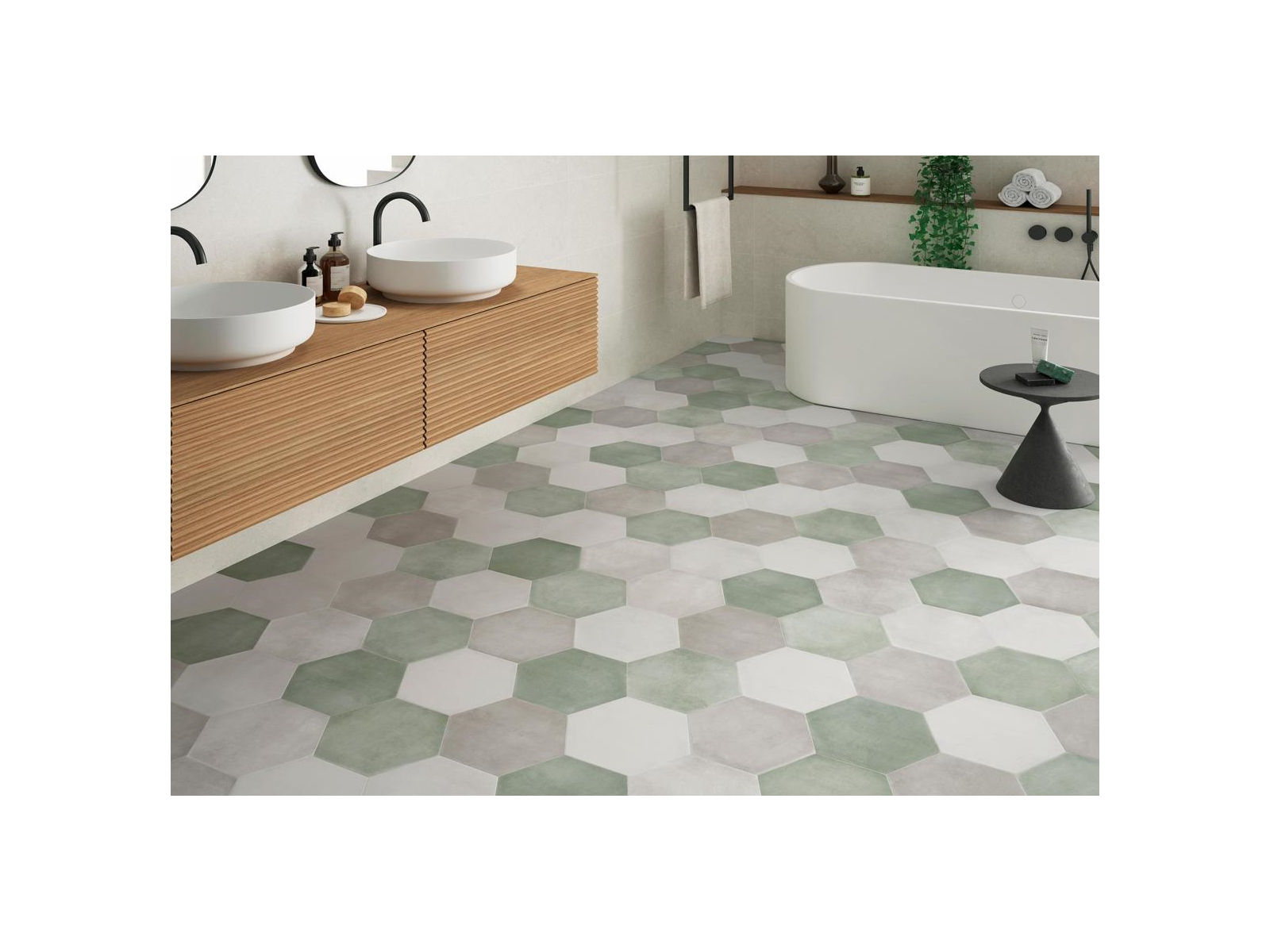 Capri Aqua Hex 23X27