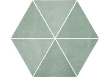 Capri Aqua Hex 23X27