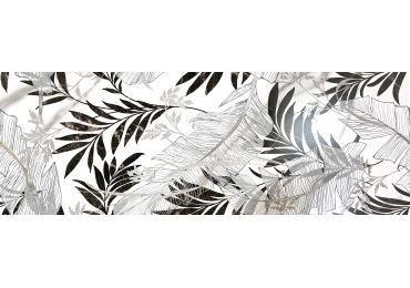 Carrara Leaves Blk   31,6X90