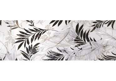 Carrara Leaves Blk  Gloss 31,6X90