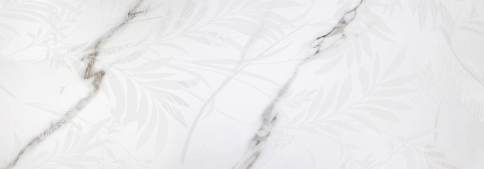 Carrara Leaves Wht   31,6X90