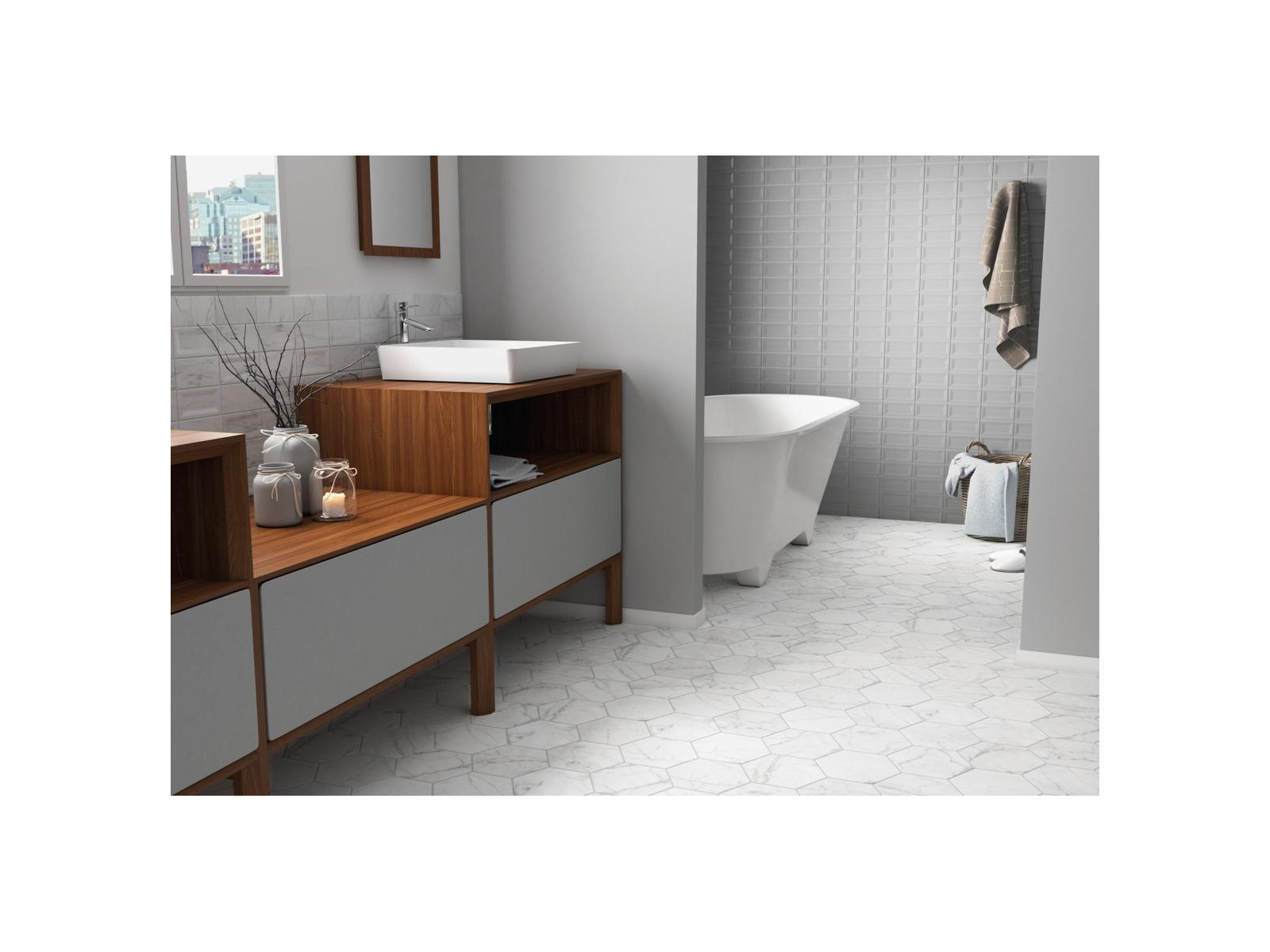 Carrara Matt 7,5X15