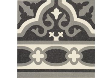 Cenefa Florentine Black 20x20