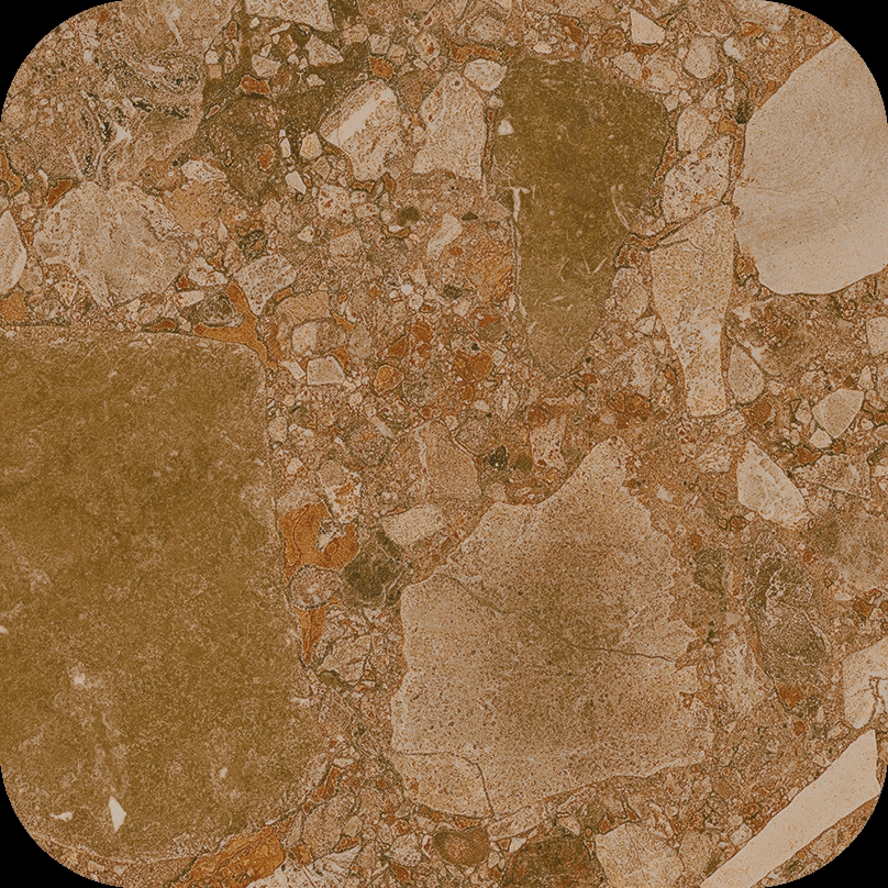 Checkers Rounded Brown Wash 28,6X28,6