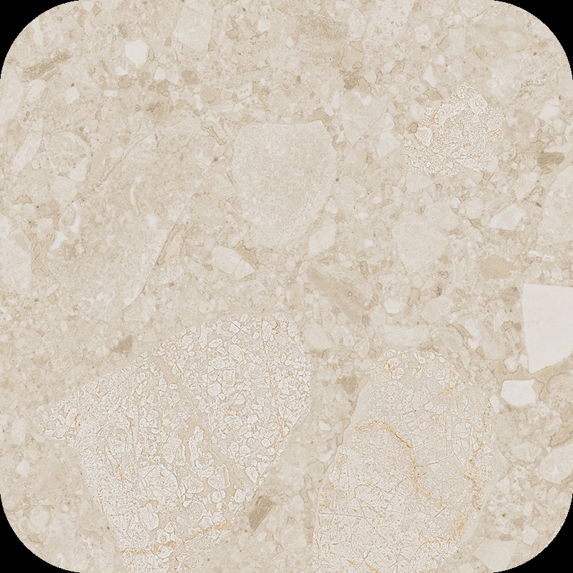 Checkers Rounded Cream Beach 28,6X28,6