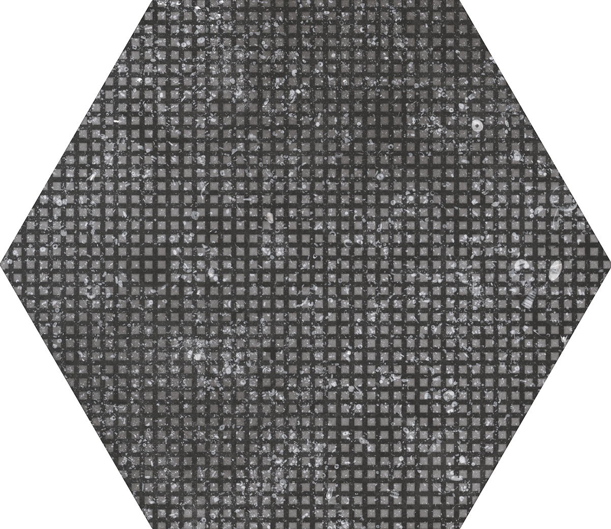 Coralstone Hexagon Melange Black 29,2X25,4