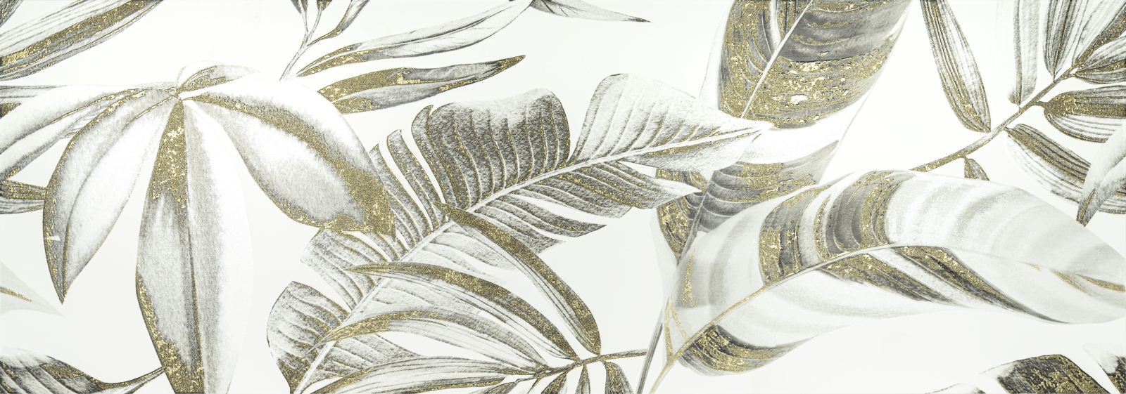 Dec.Albi Leaves Gold A 31,6X90