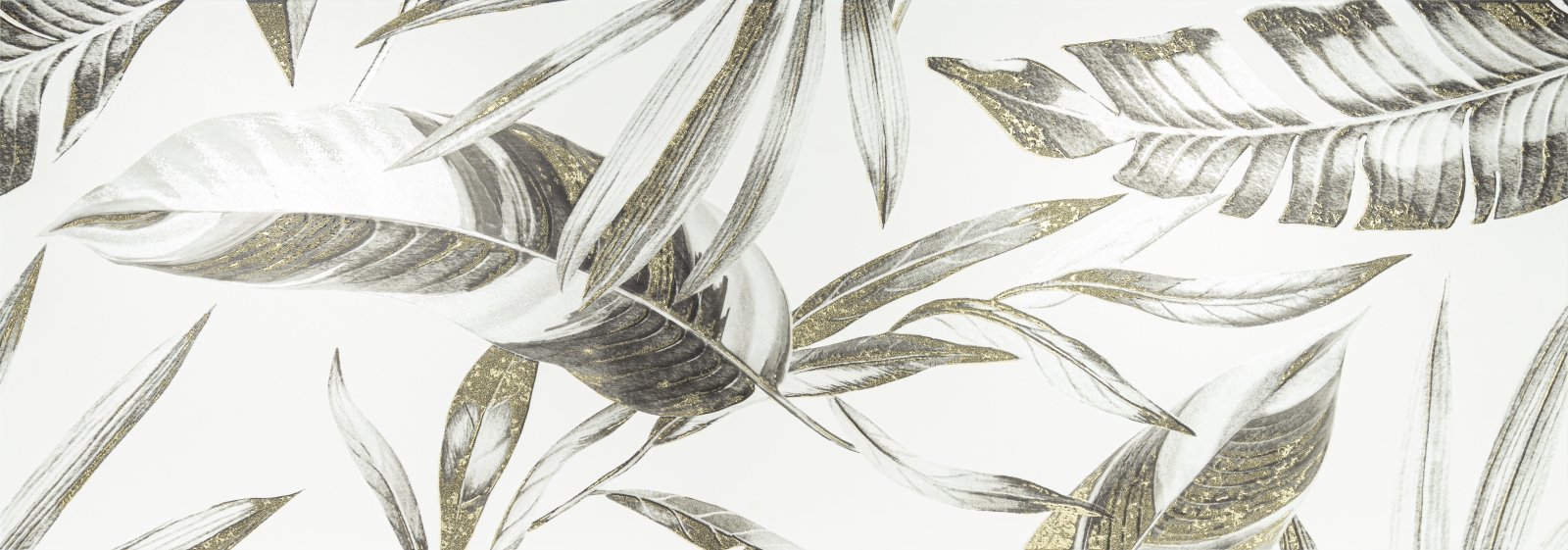 Dec.Albi Leaves Gold B 31,6X90