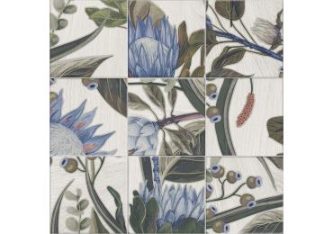 Decor Blue Leaves 20x20