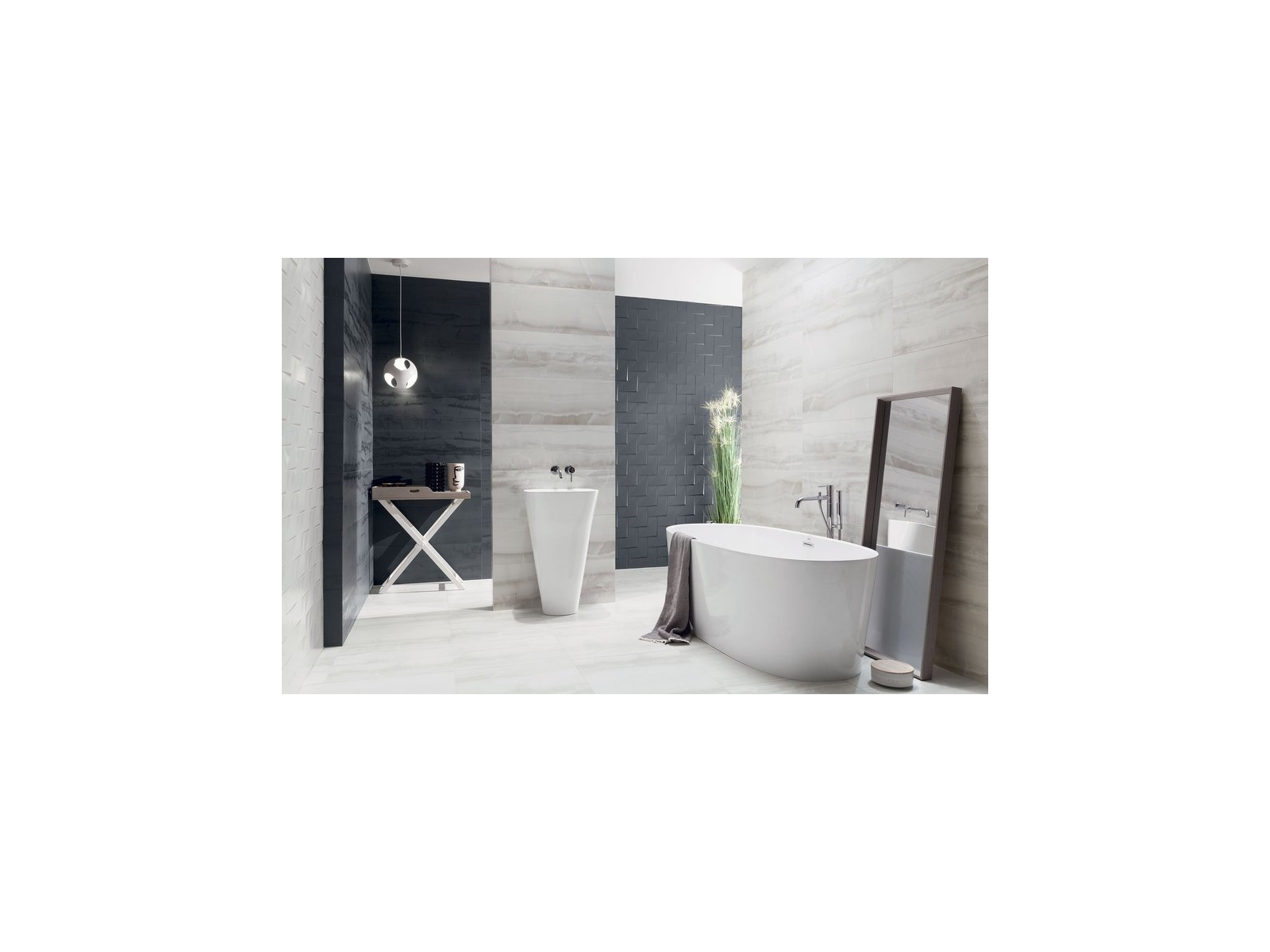 Dekor  Coma White Lesk Rektifikovaný 32,8X89,8