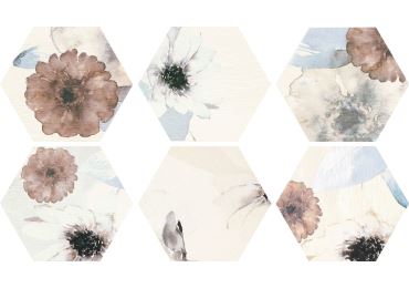 Dekor  Mild Garden Hex Mat Rektifikovaný 19,2X22,1