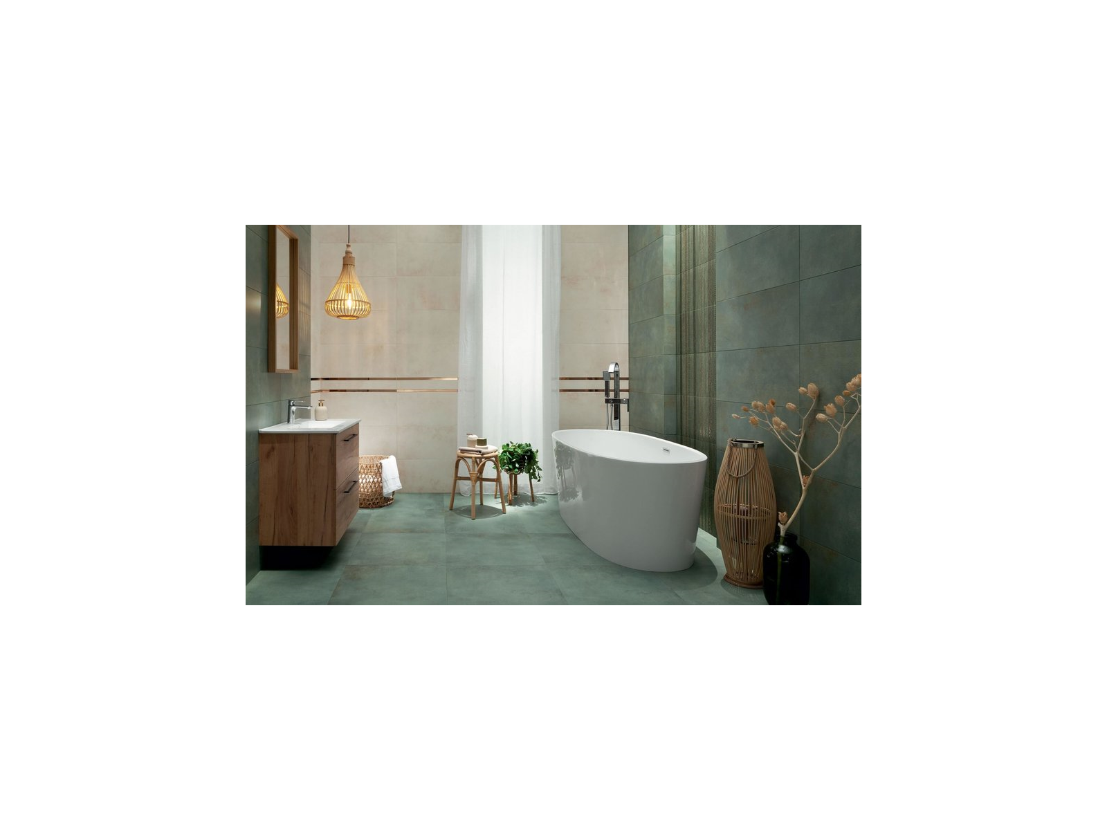 Dekor  Vinaros Green Mat Rektifikovaný 30X75