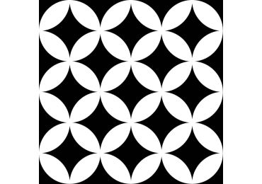 District Circles Black Porc. 20X20