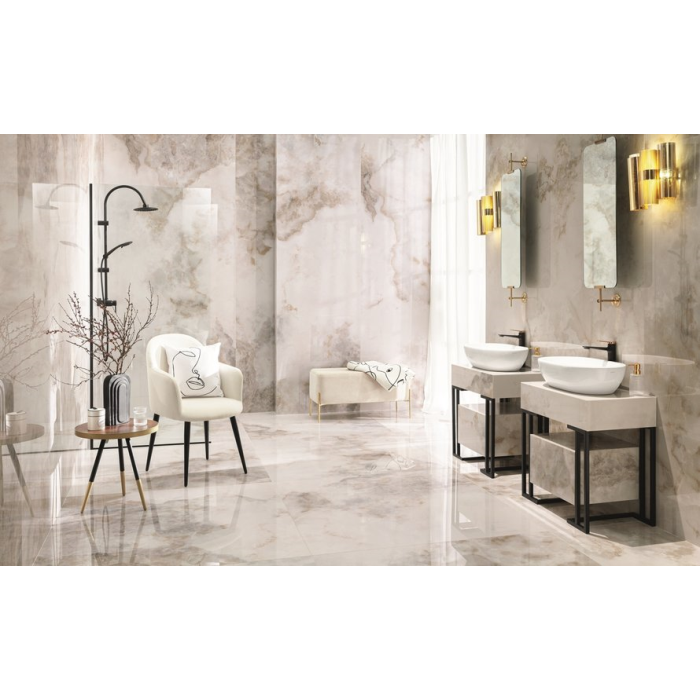 Dlažba Onice Bianco Mat Rektifikovaná 119,8X274,8 Dlažba Onice Bianco Mat Rektifikovaná 119,8X274,8