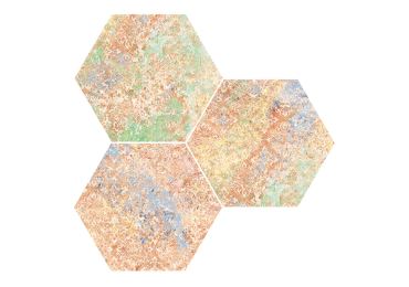 Emotion Red Natural Hexagon 25x29