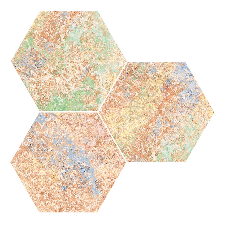 Emotion Red Natural Hexagon 25x29