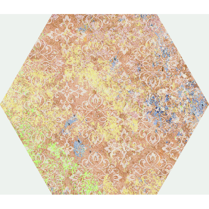 Emotion Red Natural Hexagon 25x29