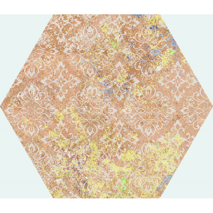 Emotion Red Natural Hexagon 25x29