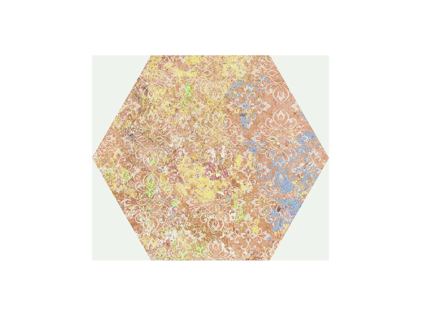 Emotion Red Natural Hexagon 25x29