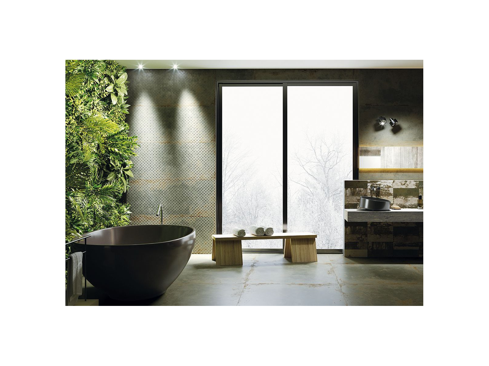 Flamed Sapphire Natural 59,55X59,55 Flamed Sapphire Natural 59,55X59,55