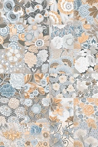 Flore Gris 20x20
