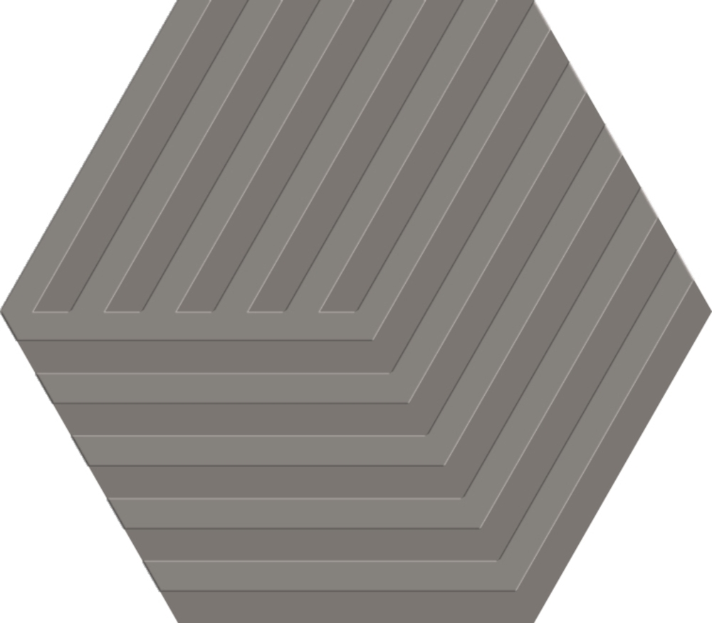 Gallery Cube Grey Hex. 14x16