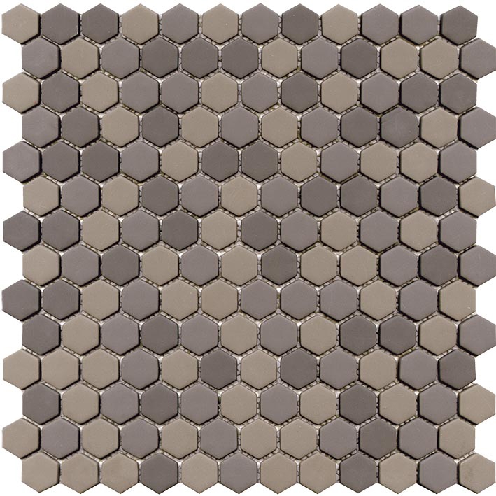 Glaze Hexagon Greys Matt 29,6X30