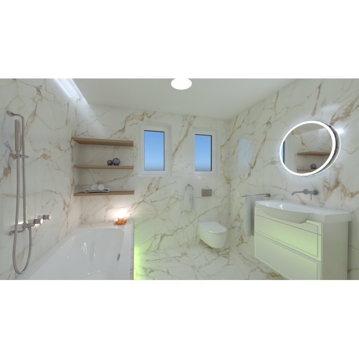 Grafický návrh - 3D vizualizace a virtuální 360 st. prohlídka koupelny